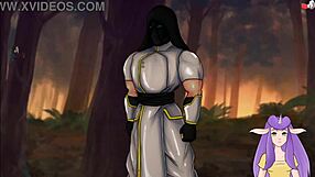Violent erotic mature hunk Android 21 in sex game