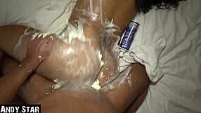 Real wife home made video of a Latina girl getting a cumshot
