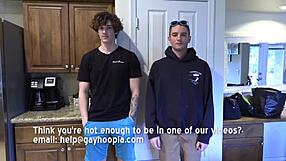 Jock has facial load from gay amateur who gets tattooed