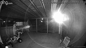 Public sex mishap on the back porch: Sucking and fucking a hung man