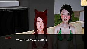 This video shows a new family’s erotic journey in 3D