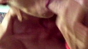 Homemade video shows amateur girl displaying her oral skills