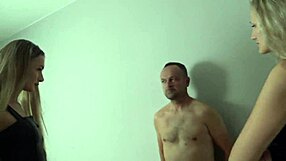 Blonde BDSM slave gives in to her femdom choking