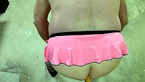 Hot video Pinky riding a dildo with skimpy panties