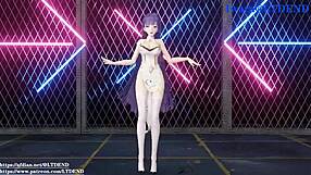 A Chinese dress dance of Raiden Mei in 2D animation