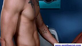 Muscular partner gay sex with amateur jock