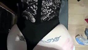 British amateur's rough anal in cross dressing