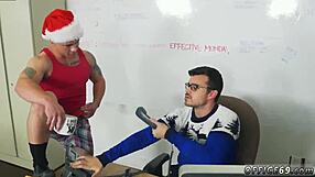 Mature woman and a young lad meet up with another young man for a special gay threesome anal scene