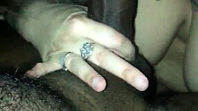 Chubby Pawg gets a blowjob and a shaft with a ring at the end of the tongue