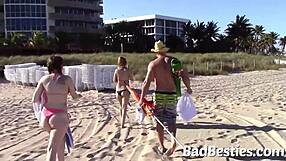 Hot bareback sex during the holiday with stunning women and giant cocks