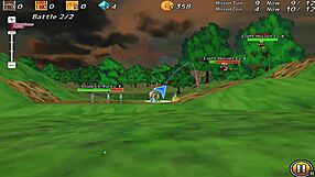 Hentai game: Bred in the air princess with blue hair and sexy tits