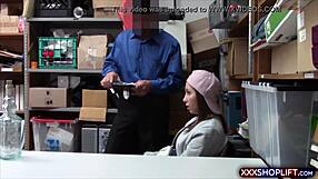 petite teenie shoplifter bangs security for sneaky freedom