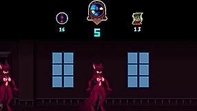 A provocative spirit goes through an arcade type of game with Hentai appeal