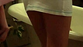 Lesbian maid caught spying on the mases BDSM session