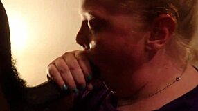 Hot redheaded mature woman strips naked, rubs one’s hand over penis and gets her face painted