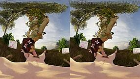 Acrobatic blowjob of a 3D parody video
