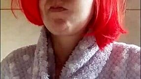 Brushing teeth gets wild as Chantal fills her mouth with toothpaste! Her tongue and spit make a messy fetish show.