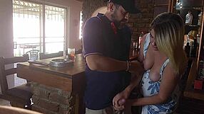 waitress caught jerking barman at holiday resort