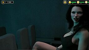 Busty MILF and big cock public cinema sex