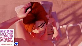 An absolutely gorgeous redheaded model with a perfect body gets fingered then gets a creampie while in a swimsuit