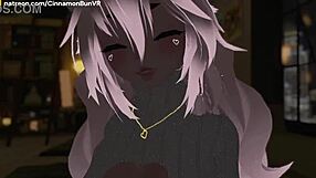 VR erotic tale and real life selfpleasure