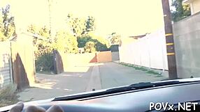 This video amateur features a couple but the lovely lady has a shaven twat the lovers enjoy a point of view sex session