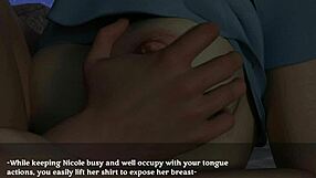 In this non consensual 3D pornographic game a rather slightly smaller mature sarteas head with an oversized huge buttocks and brilliant huge breasts is impregnated on a beach at night by a big young phallus