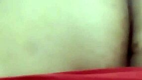 Real big natural tits and shaved gawky twat in home video