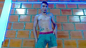 Webcam gay Latino man pleasuring himself
