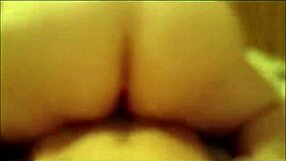 A big butted girl rides and jumps on a big penis, pumping her fat twat with sperm