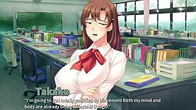 Mom's sexual desire: Public oral sex between the hentai teacher and student