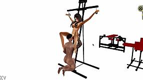 Watch this hard and rough cartoon video for shoping BDSM furniture and toys