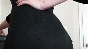 A femdom to whom you are submissive, she uses strapon to dominate you in first person perspective