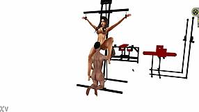 Watch this hard and rough cartoon video for shoping BDSM furniture and toys
