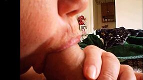 My husband doing a sensual blowjob in slow motion