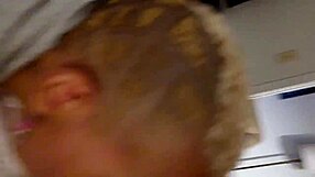 Black beauty has her throat seduced by a big black cock