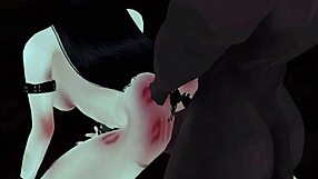 They take an uninitiated Goth babe for a first time ride on a massive black cock