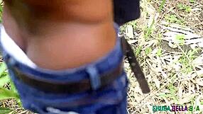 Sensual massage and tit licking with hard satisfying climax for amateur dark skinned man