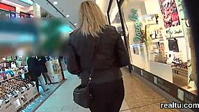 Seduced Lovable Czech girl in the store and눪 over fuck in first person view