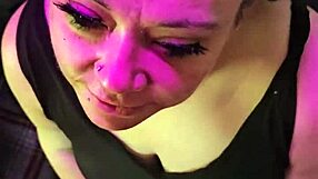 Helping a man let his tension loose, a big beautiful woman gives him a deepthroat blowjob