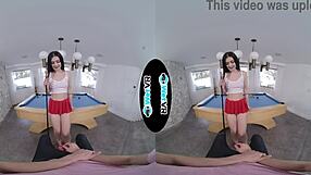 In Cardinal Steamy VR pool table encounter with massive cock