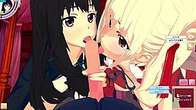 Spider Lily Koikatsu game video, handsjob and blowjob video