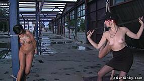 Lesbian slaves in the military get whipped, they get dominated