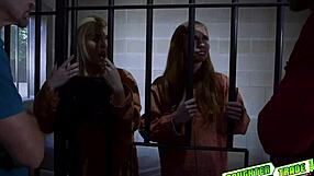 In a bar, Ava Parker and her friend receive their vaginas penetrated very intensely