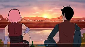 Naruto hentai series sees Dinaki falling in love with his trainer by the lake