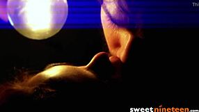A red-headed woman has raw intercourse after sharing a romantic blowjob