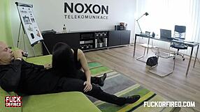 Barbora Fucks Me Hard in Office to Secure Job. She's Relentless!