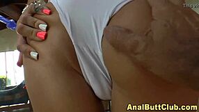 Shaking and shaking: A tight ass slut fucks a huge dick to completion