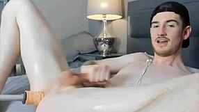 A young gay boy masturbating with his anal area