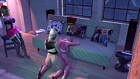 3D Christmas gift sizzles with animated babes with big assets